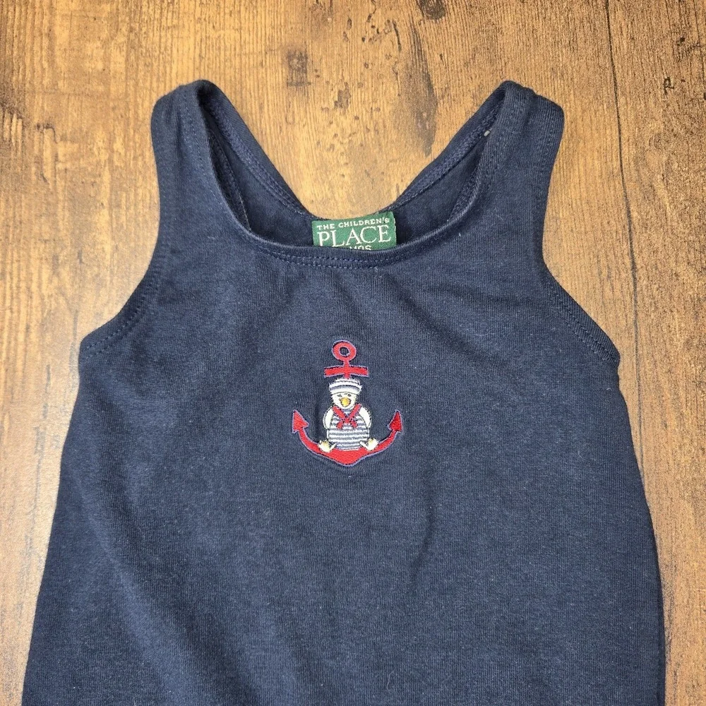 Vtg‎ The Childrens Place Bodysuit 12 Months Sailor Duck 1920s Inspo Stripes